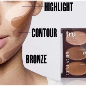 Covergirl Tru Blend Face Contour Palette Highlight Contour Bronze Brand NEW NWT